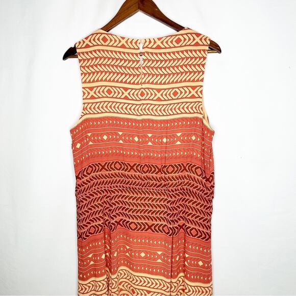 PENDLETON Orange Geometric Striped Sleeveless Dress NWOT in Size 16 - Picture 3 of 7